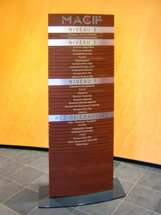 Signalétique intérieure