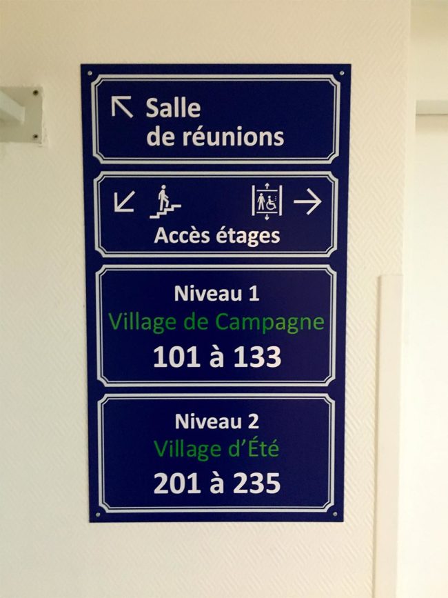 Signalétique intérieure