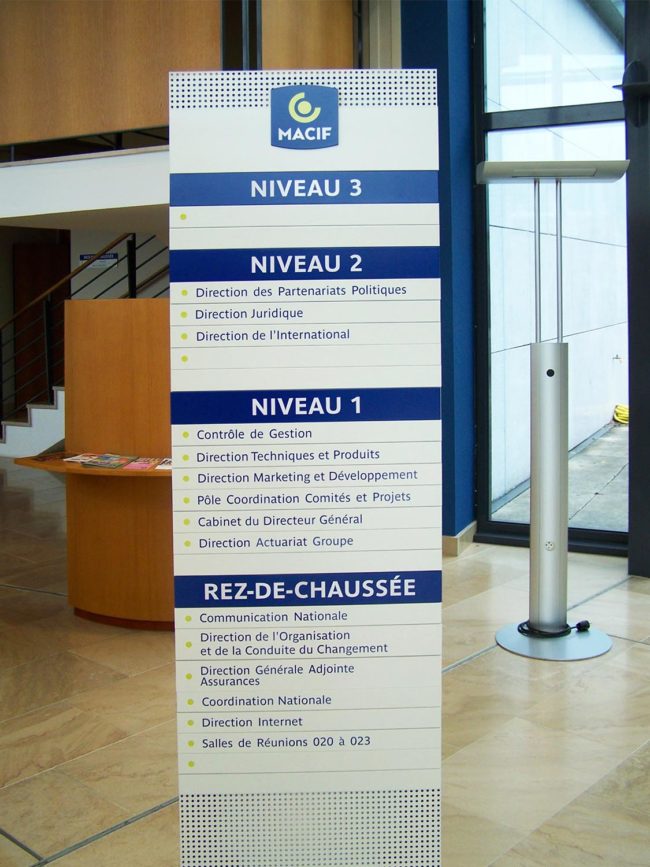 Signalétique intérieure